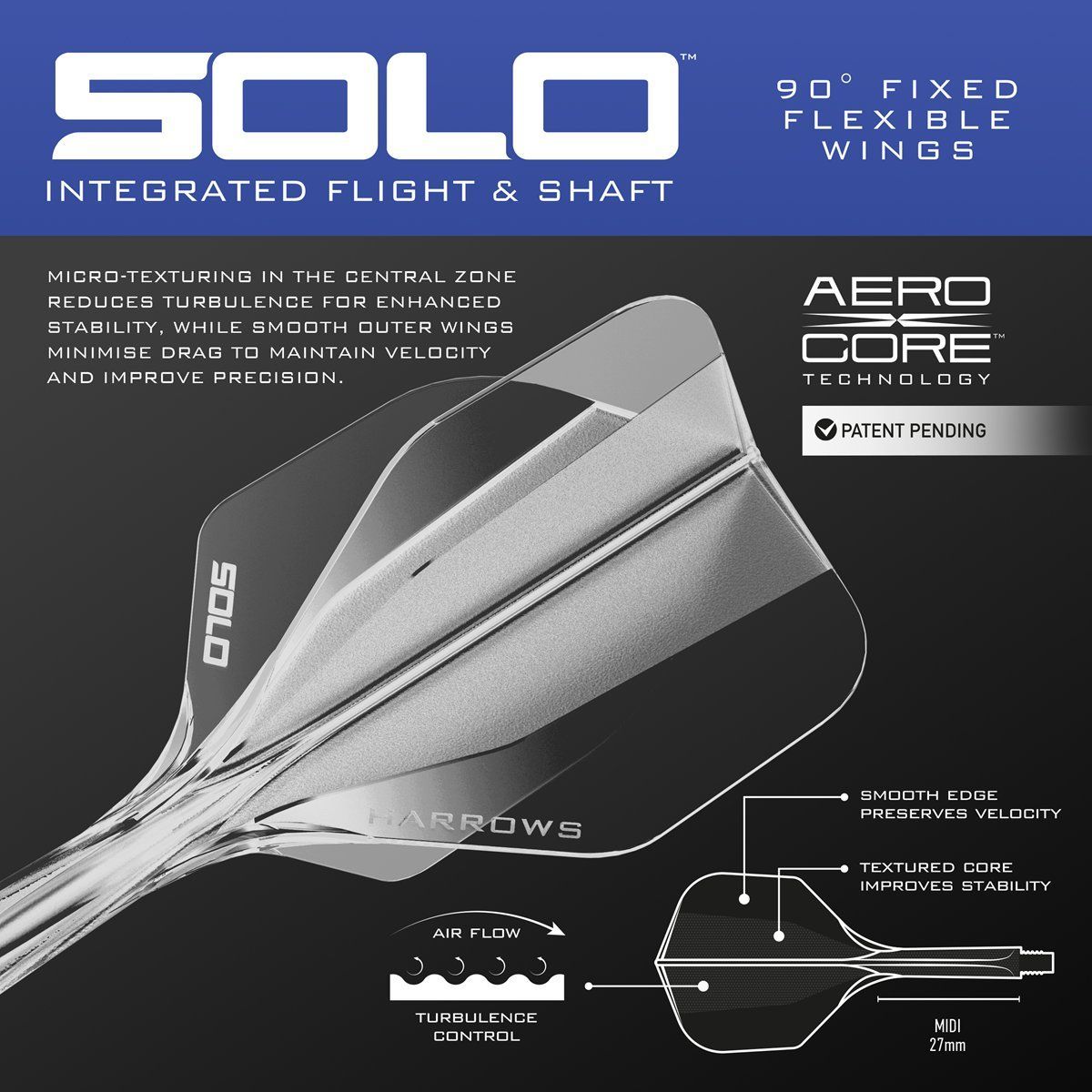 Harrows Geo Torpedo 90% Quick Points Steeldarts 23/24 Gramm Steeldarts