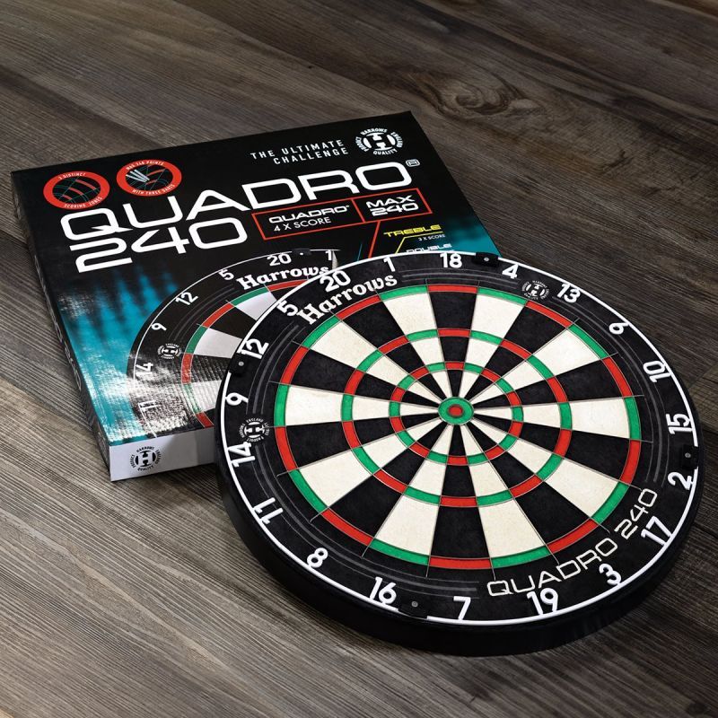 HARROWS Quadro 240 Dartboard Bristle Boards