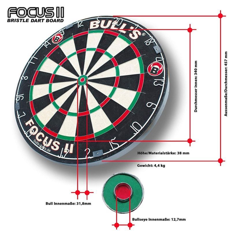 BULL'S Focus II Bristle Board Bristle Board