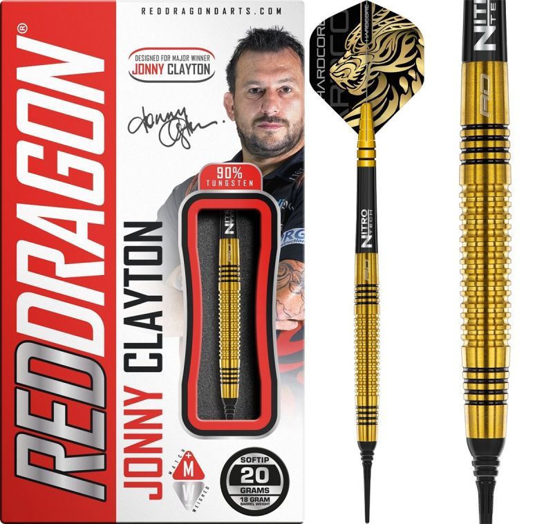 Reddragon Jonny Clayton Gold 90% Tungsten Softdarts 20 Gramm Softdarts