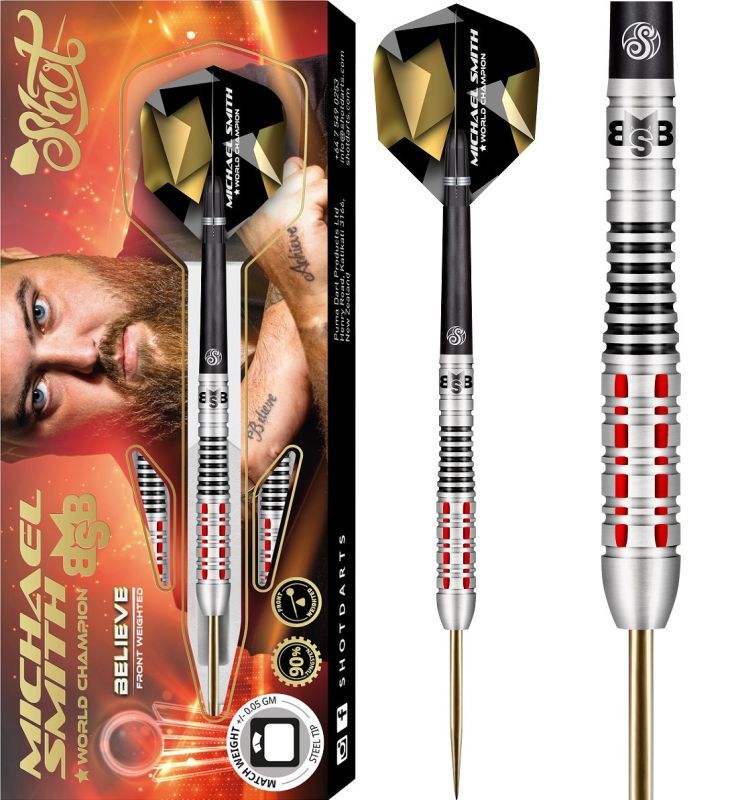 Shot Michael Smith 90% Believe Steeldarts 90% 22/23/25/26 Gramm Steeldarts