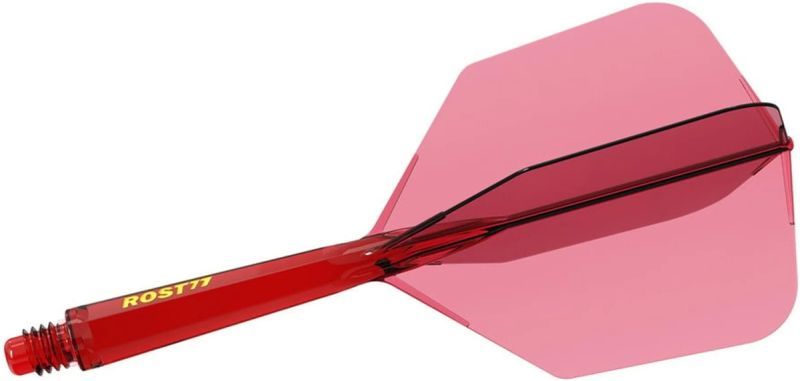 Cuesoul aletta per freccette/Asta ROST 77 Trasparente Red Big Wing Flights