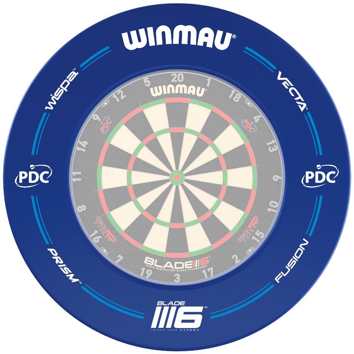 1 tlg. Winmau PDC Dart Catchring Dart Surround Blau Auffangring