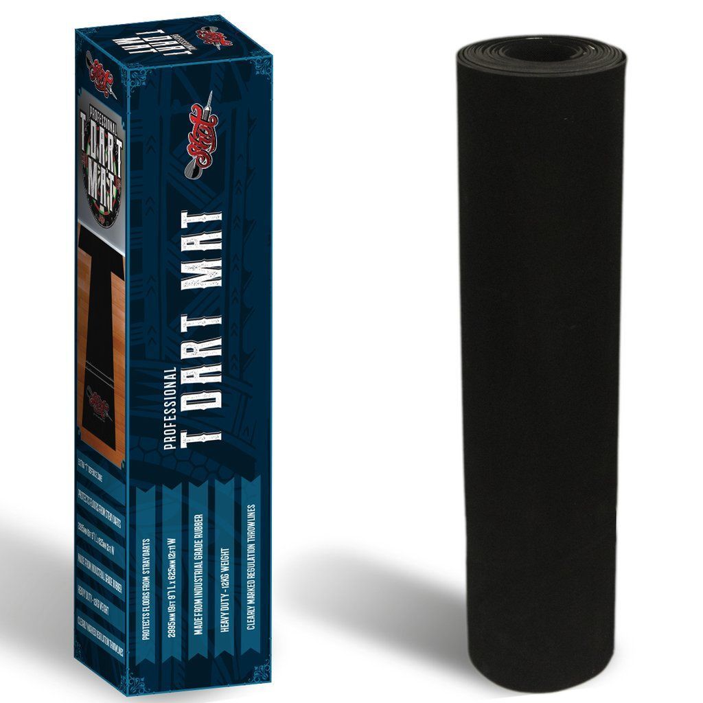 Shot T-Mat Tappeto da freccette 300 x 60 cm – Tappeto protettivo in gomma in due parti Dart Schutzmatte