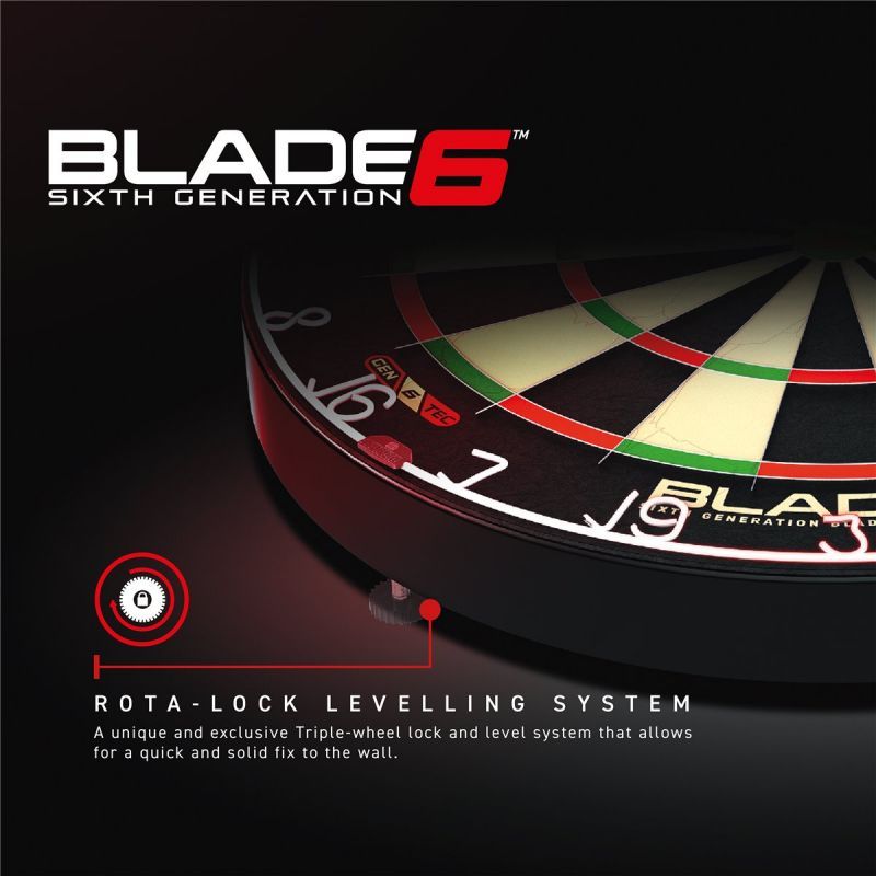 WINMAU Blade 6 Bersaglio da torneo in sisal con sistema Rota-Lock Bristle Board