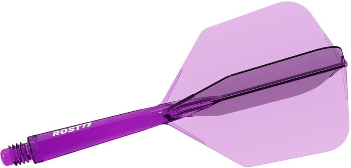 Cuesoul aletta per freccette/Asta ROST 77 Trasparente Purple Big Wing Flights