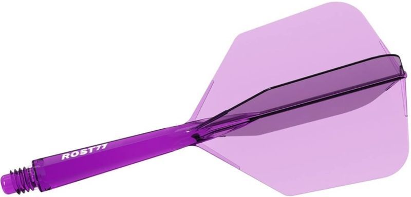 Cuesoul aletta per freccette/Asta ROST 77 Trasparente Purple Big Wing Flights