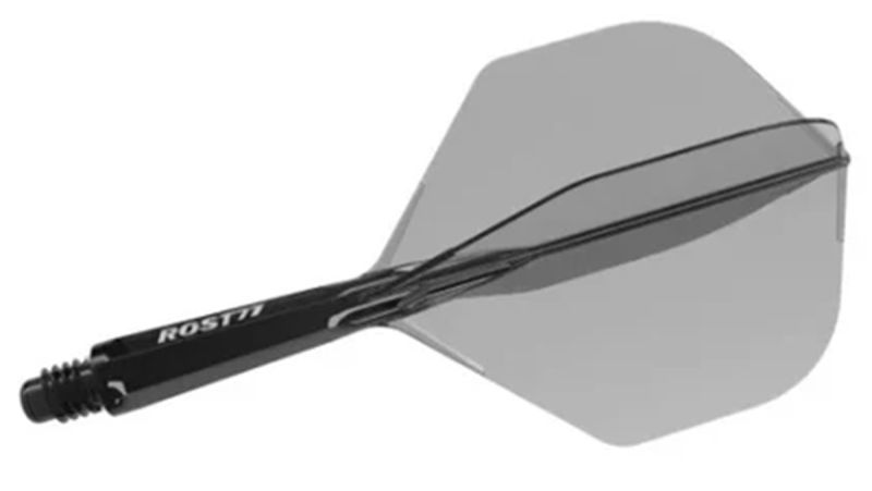 Cuesoul aletta per freccette/Asta ROST 77 Trasparente Nero Small Standard Flights