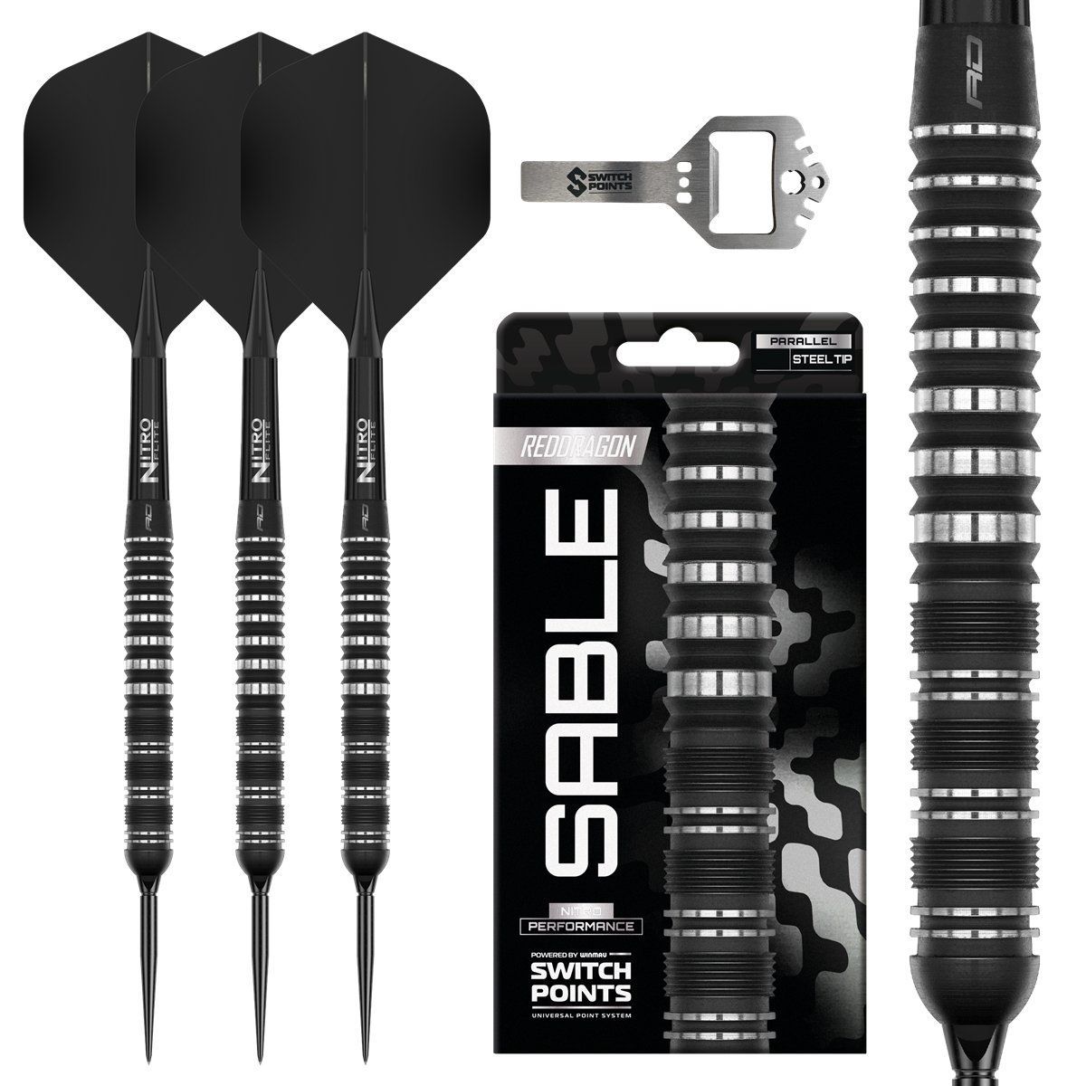 Reddragon Sable Parallel Switch Point 90% Steeldarts 21/22/23/24 Gramm Steeldarts