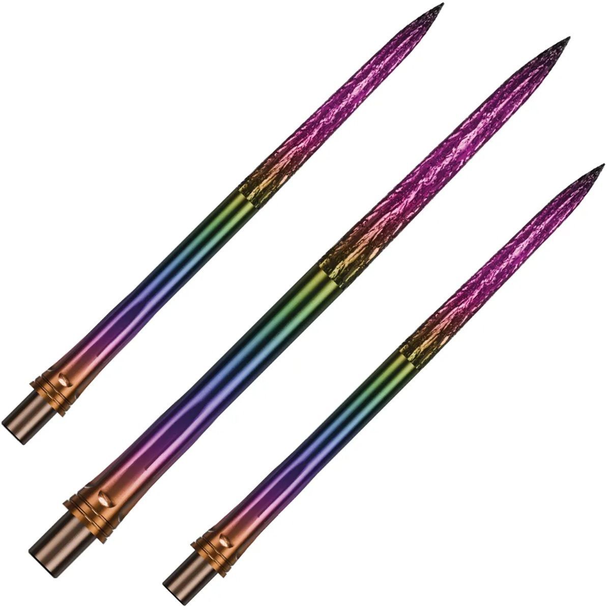 Precise180 EVO Steeldartspitze Rainbow Roughed 28/32/36/40 mm Wechselspitzen