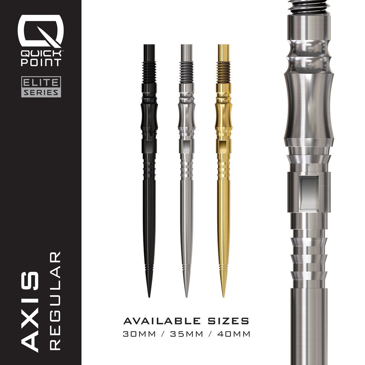 Harrows Quick Points Axis 30/35/40 mm Silver/Black/Gold Wechselspitzen