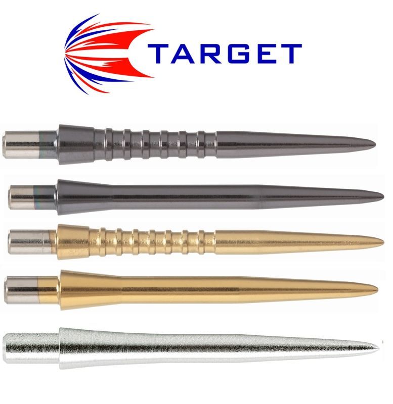 Target Storm Dartpoint Silber Gold Schwarz Gerillt Glatt 30 mm Wechselspitzen