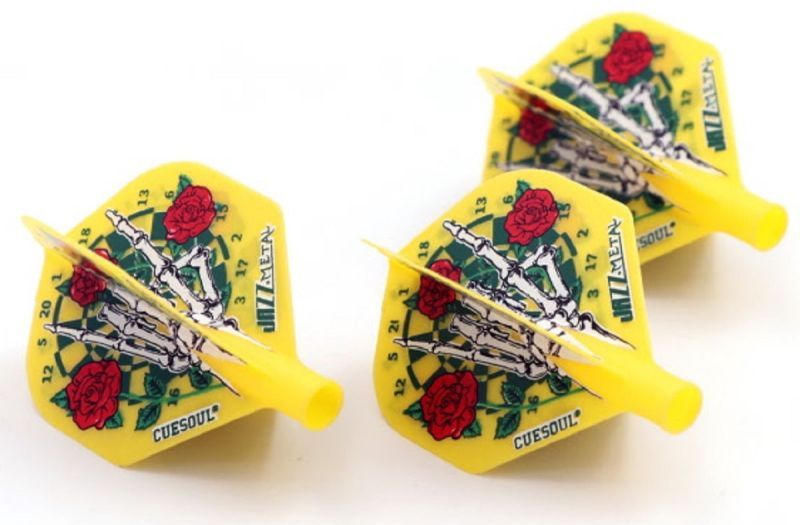 Cuesoul TERO AK4 aletta per freccette Rose Giallo Standard Flights
