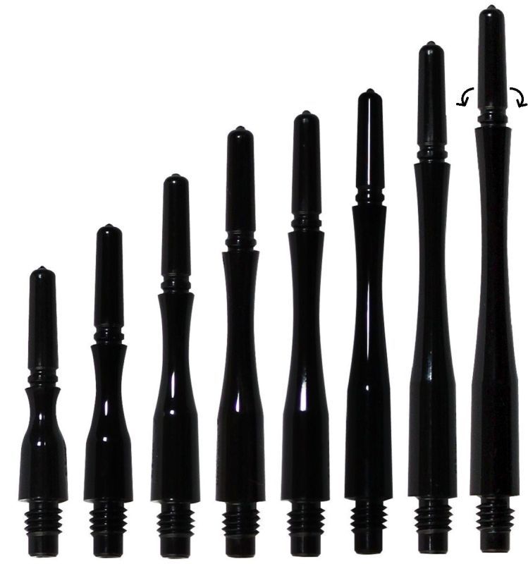 Cosmo Darts Fit Shaft Gear Hybrid Spinning Schwarz rotierendem Top Shafts