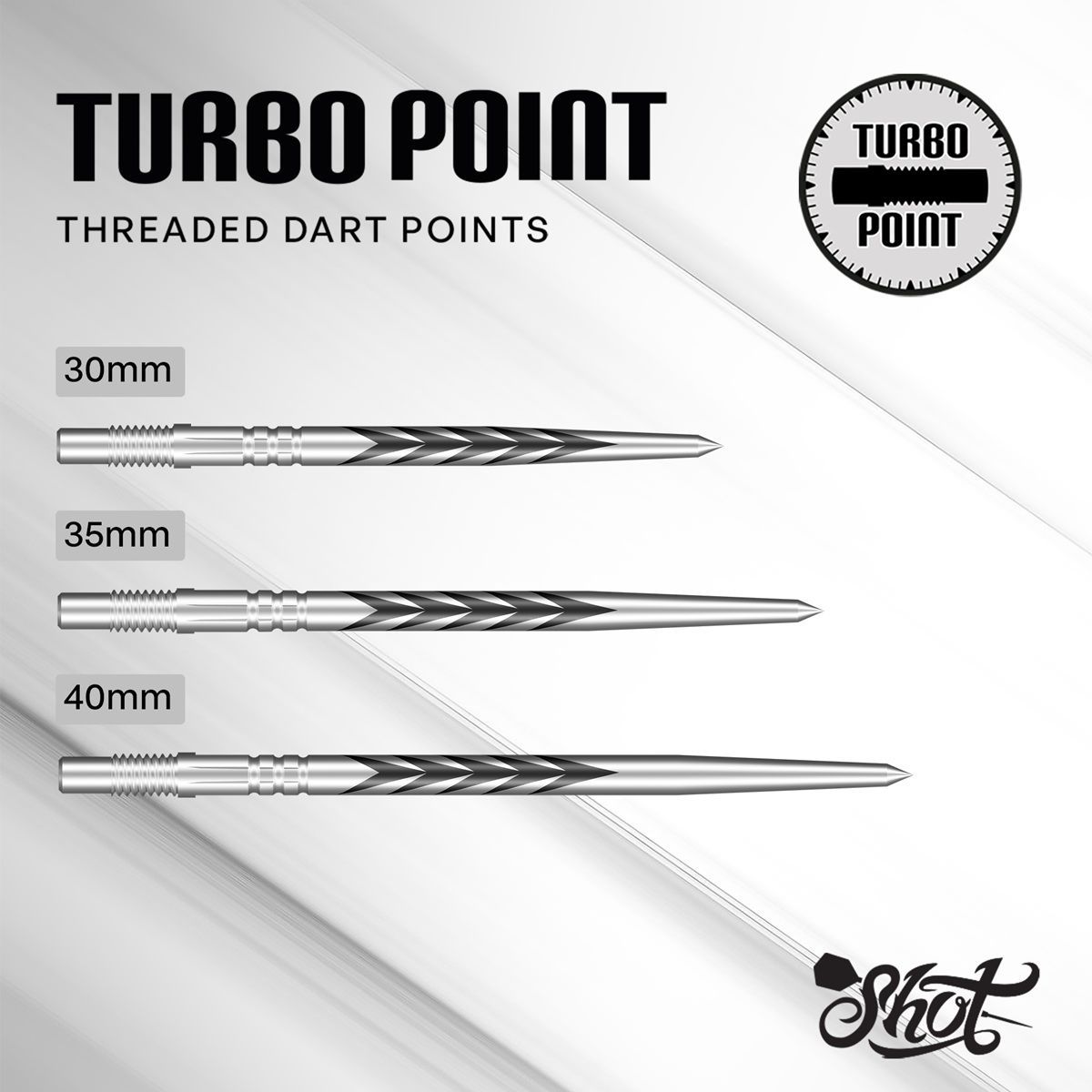 Shot! Tribal Weapon Turbo Points TP 30/35/40 mm Silber Wechselspitzen