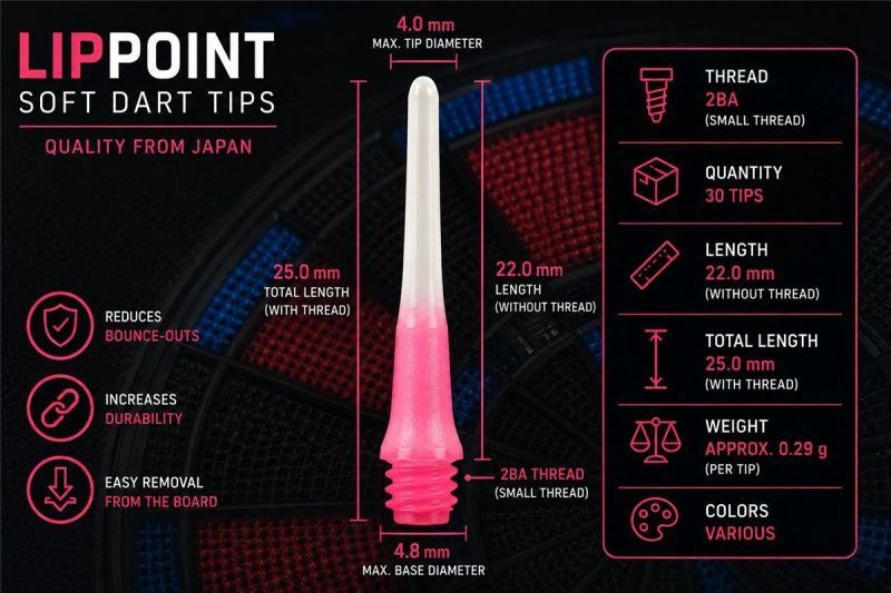 L-Style TwoTone short Lippoint Soft Dart Spitzen