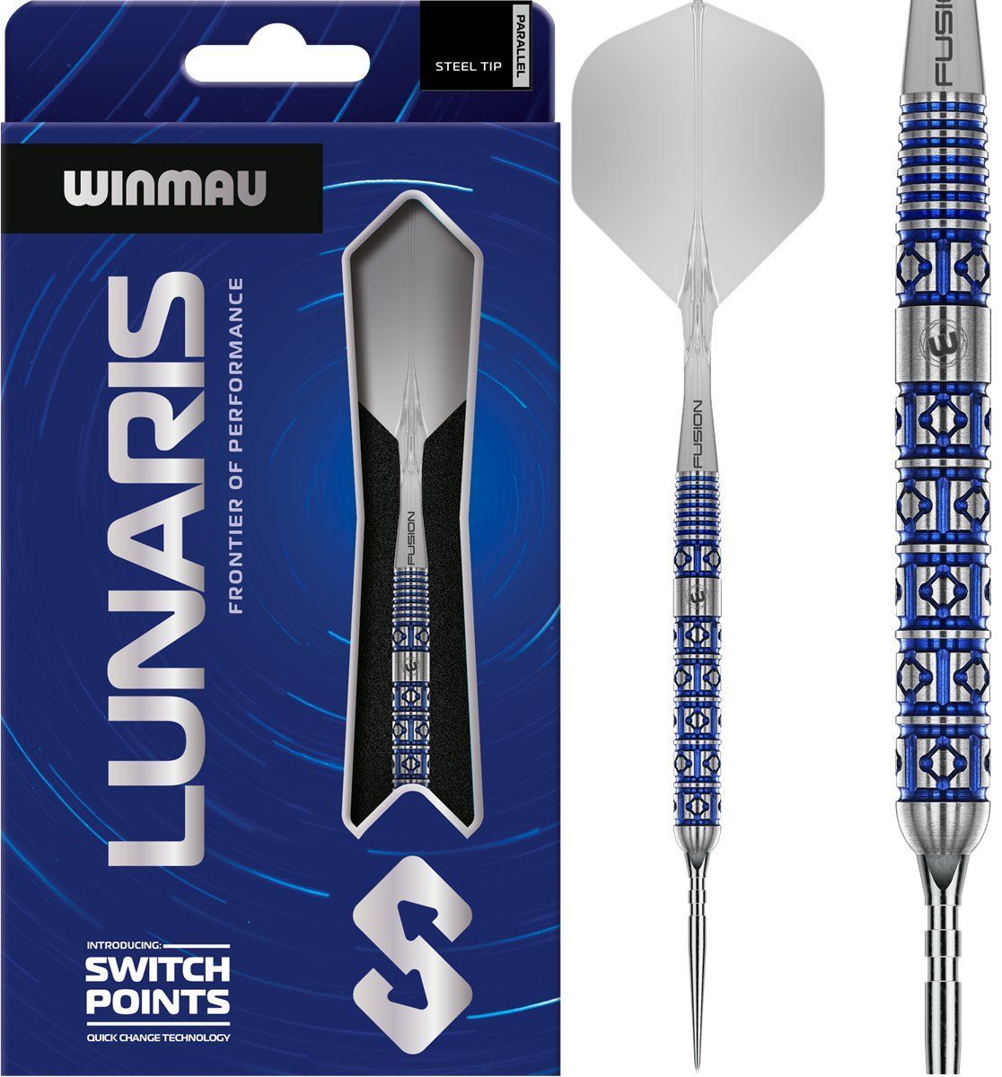 Winmau Lunaris Parallel Switch Point 90% Steeldarts 23/25 Gram Steeldarts