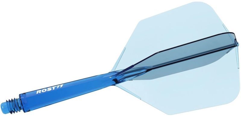 Cuesoul aletta per freccette/Asta ROST 77 Trasparente Blue Big Wing Flights