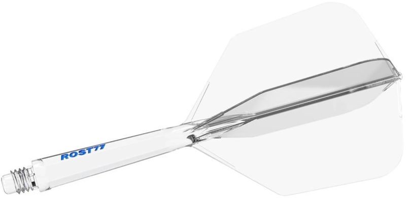 Cuesoul aletta per freccette/Asta ROST 77 Trasparente Blue Logo Big Wing Flights