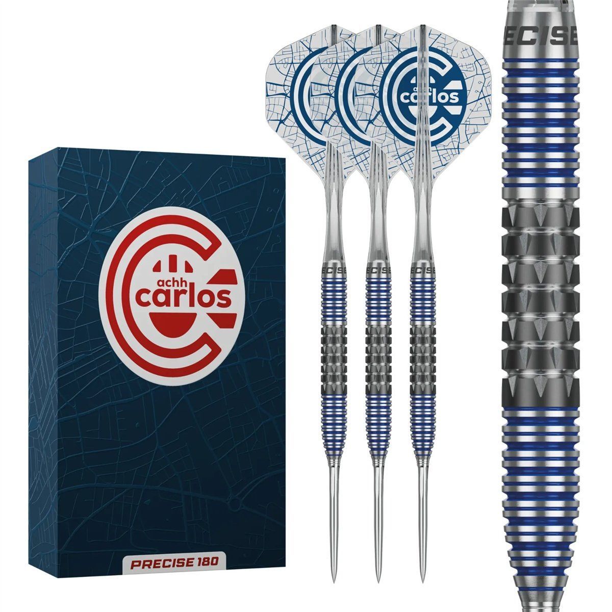 Precise180 Ach Carlos 90% Steeldarts SUP Flights 21/23/25 Gram Steeldarts