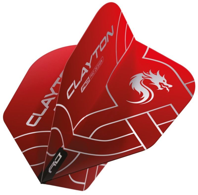 Reddragon Dartflight RD Pro Player Jonny Clayton Red & Black No.6 Shape Flights