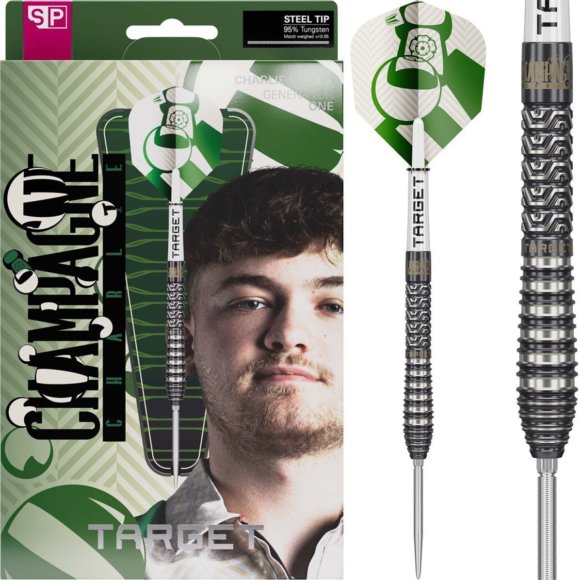 Target Charlie Manby SP 95% Steeldarts 22/23/25 Gram Steeldarts