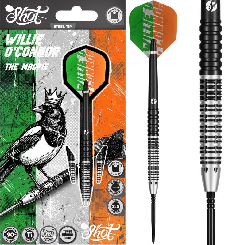 Shot! Pro Series Willie O´Connor Magpie TP 90% Steeldart 23/24 Gram Steeldarts