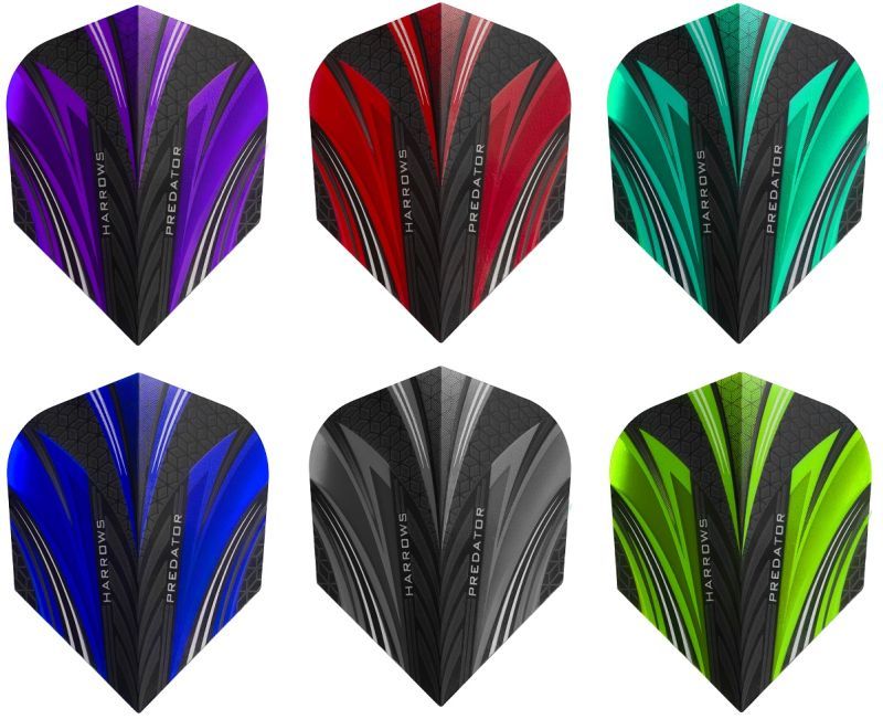 Harrows Prime Predator Flights Standard 100 Micron stark Flights