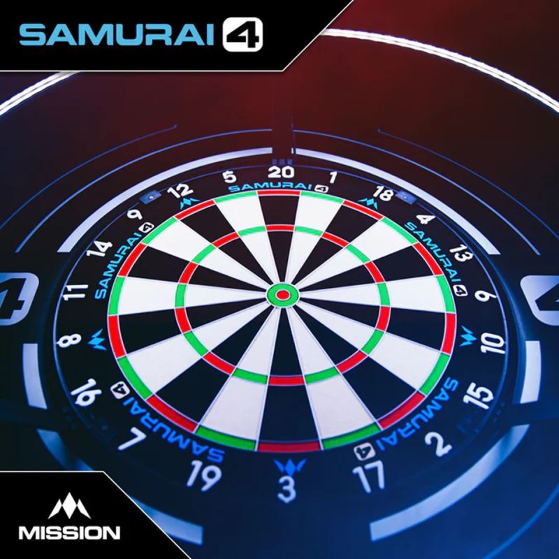 Mission Samurai 4 Bersaglio professionale in sisal con filo ultra-sottile Bristle Board