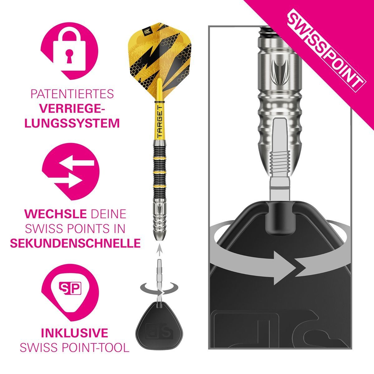 Target Buzz SP 02 90% Steeldarts 22/24/26 Gramm Steeldarts