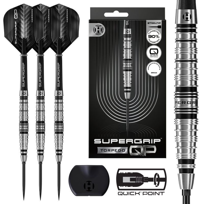 Harrows Supergrip QP Torpedo 90% Steeldarts 22/23/24 Gramm Steeldarts