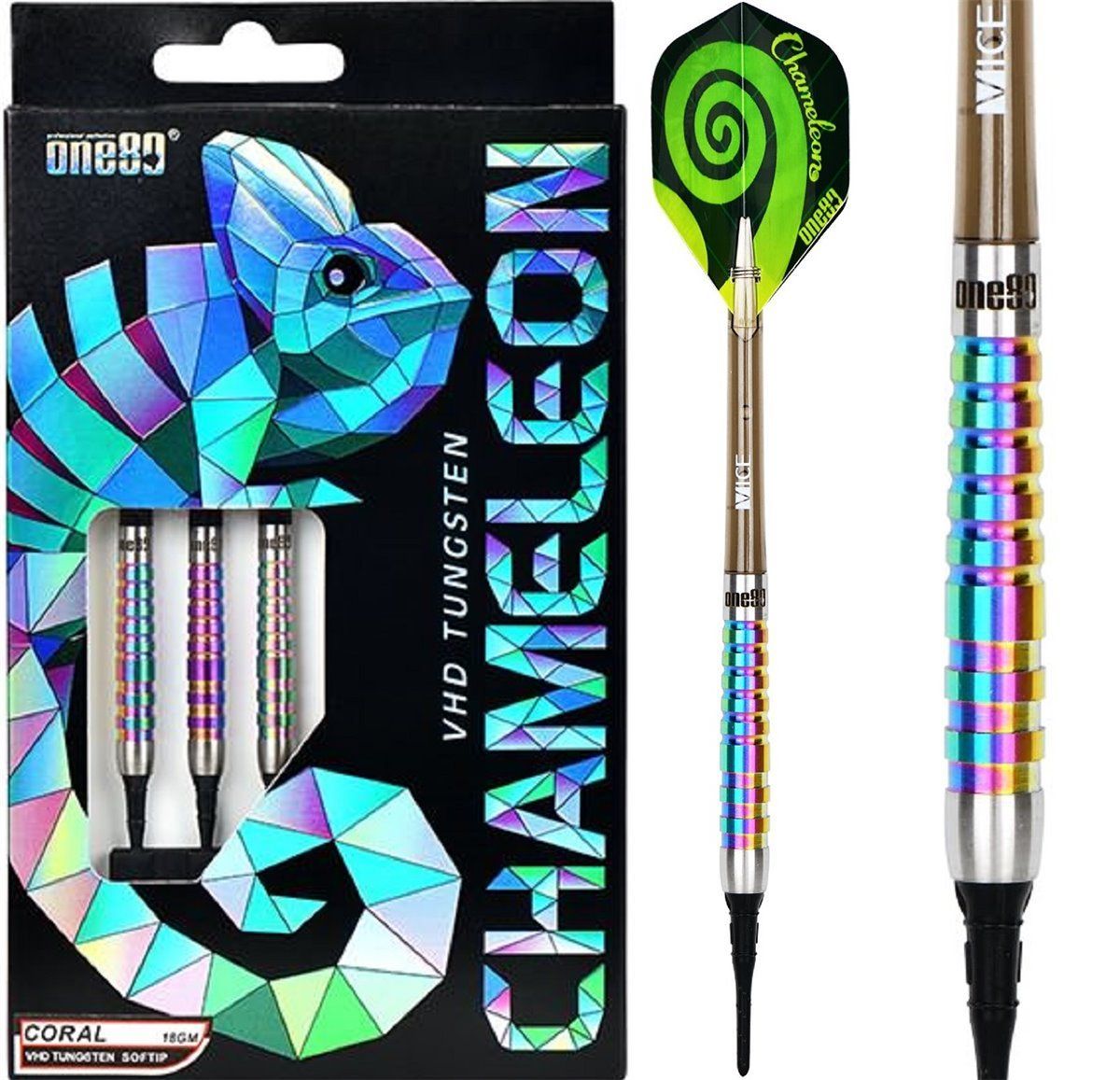 One80 Chameleon Saphire Soft Darts 18 Gramm Softdarts