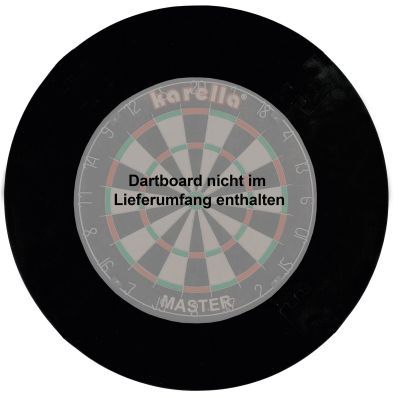 4 tlg. Karella Wandschutz schwarz Steel Dartscheibe Auffangring