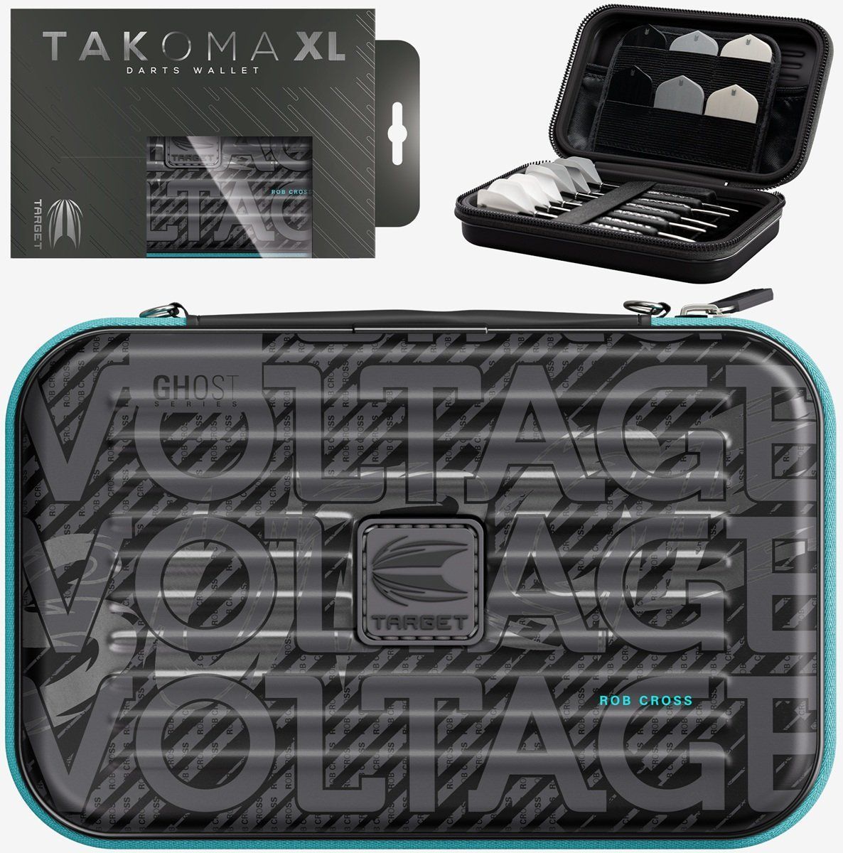 Étui à fléchettes Target Takoma XL Ghost Rob Cross Aufbewahrung Case