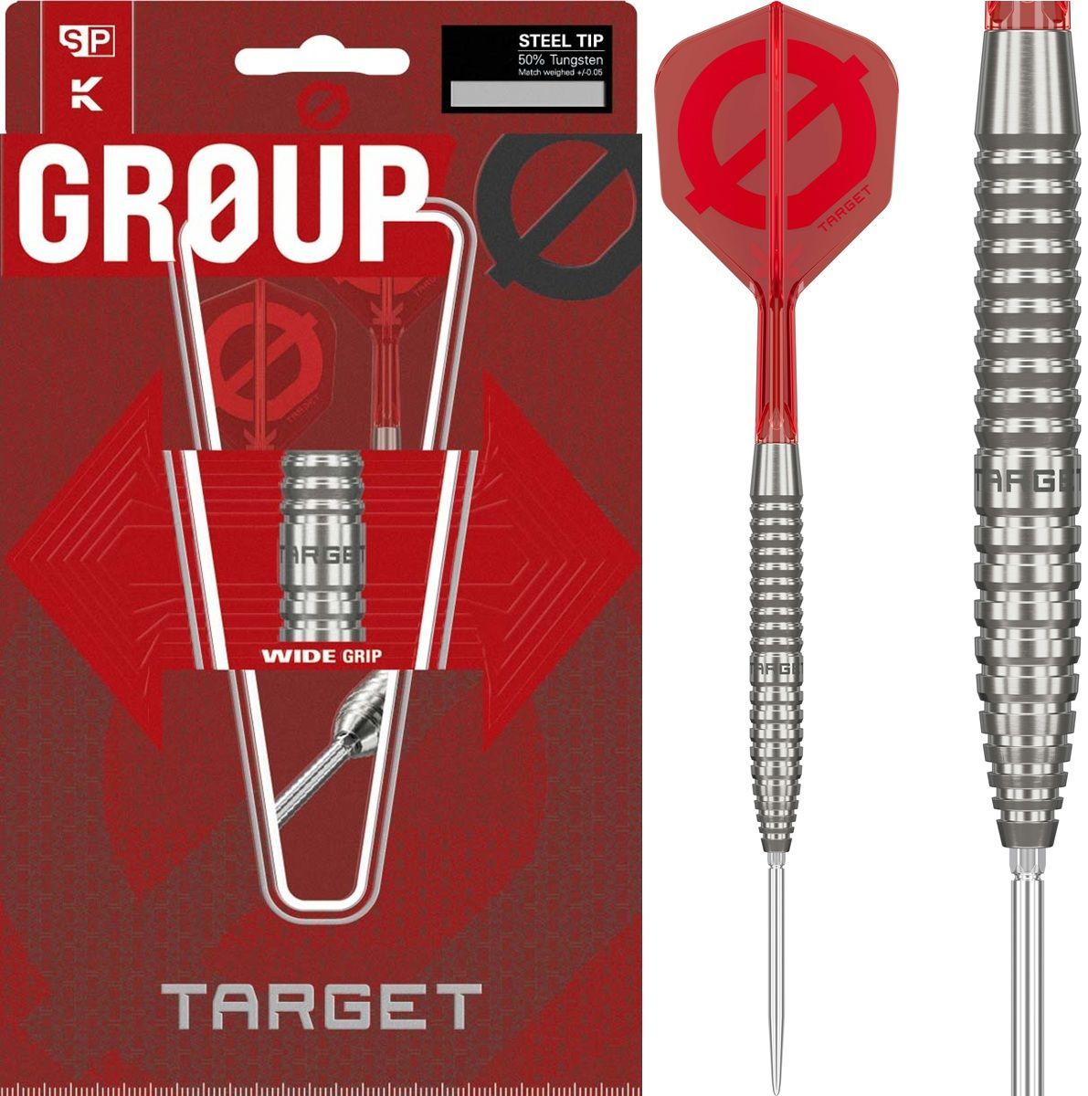 Target Group 02 SP 50% Steeldarts 21/23/25 Gram Steeldarts