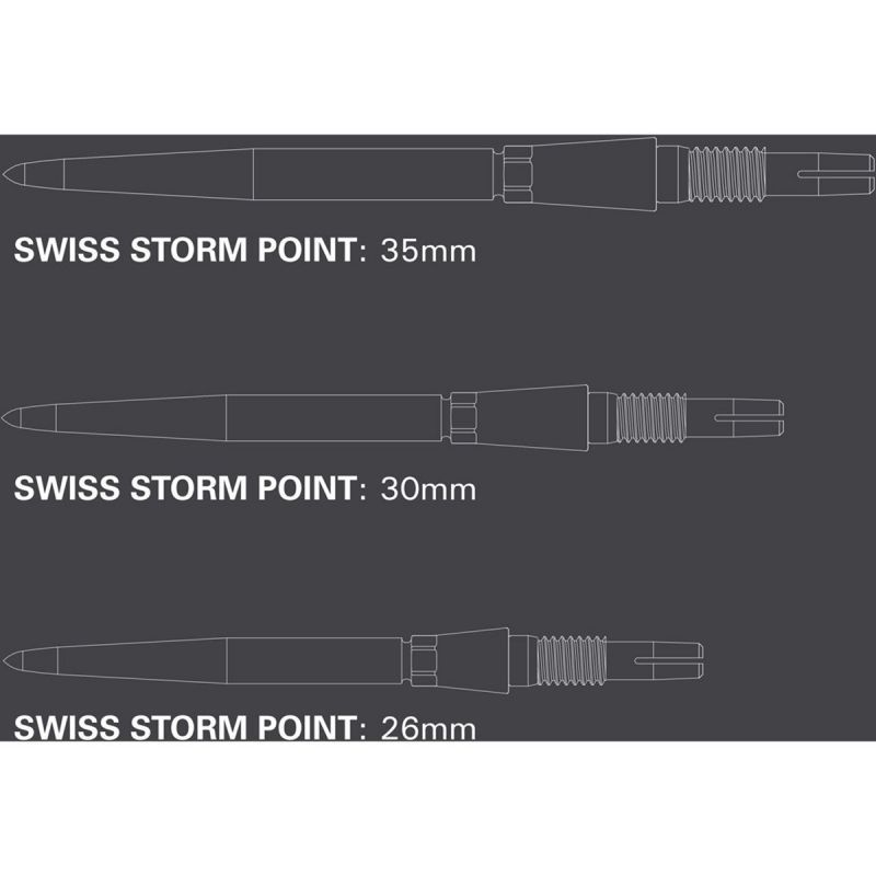Target Swiss Point Storm 26/30/35 mm Gold/Schwarz/Silber Wechselspitzen