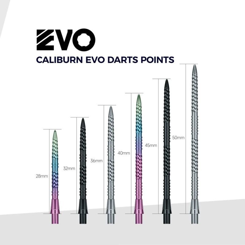 Caliburn EVO Points Helix Groove Rainbow 28/32/36/40/45/50 mm Wechselspitzen