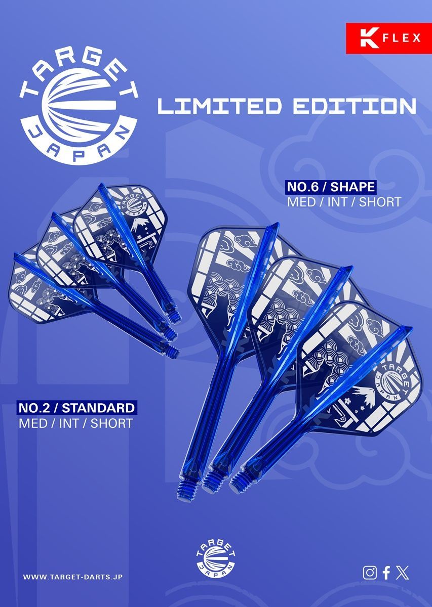Target Japan Limited Blue K-Flex Shaft/Flight System Standard No2 Shafts