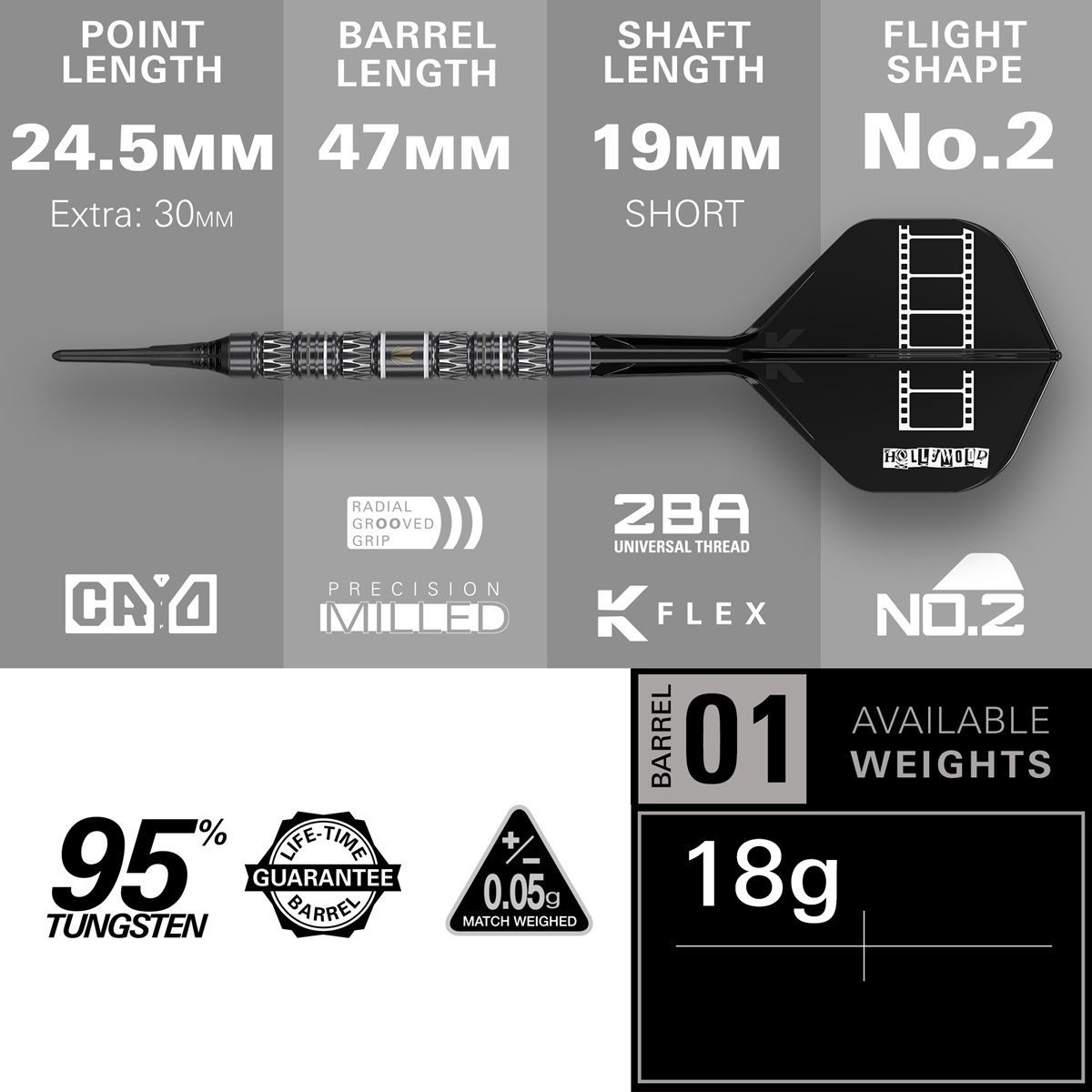 Target Chris Dobey 95K 95% Softdarts 18 Gramm Softdarts
