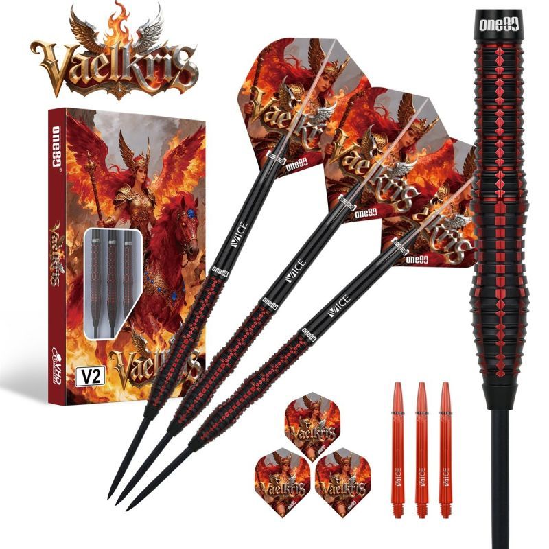 ONE80 Vaelkris V2 Steeldarts 22/24 Gramm Steeldarts