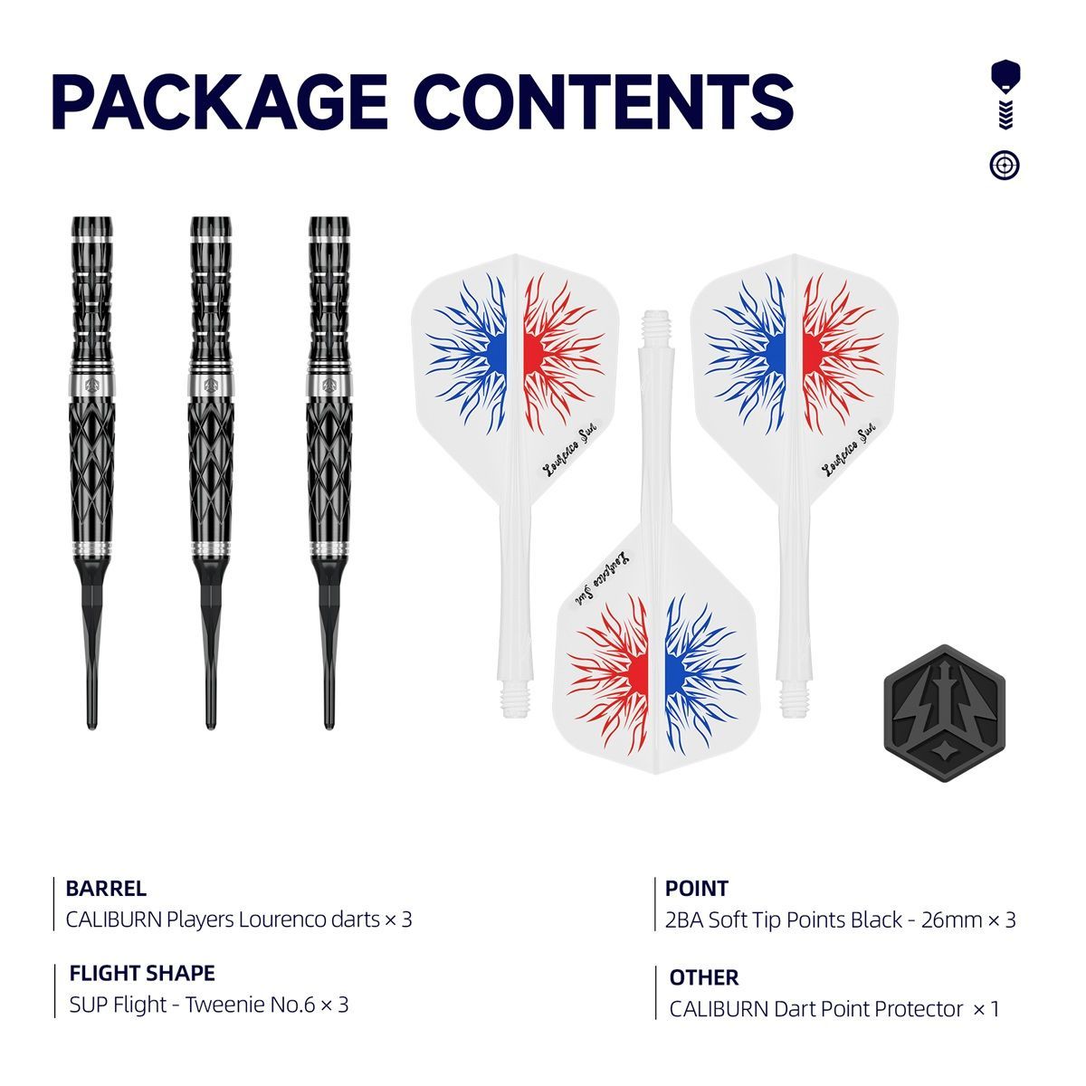 Caliburn Player Lourenco 90% Softdarts 21 Gramm Softdarts
