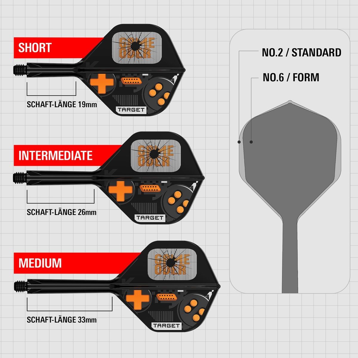 Target K-Flex Game Over Shaft/Flight System Standart No2 Shafts