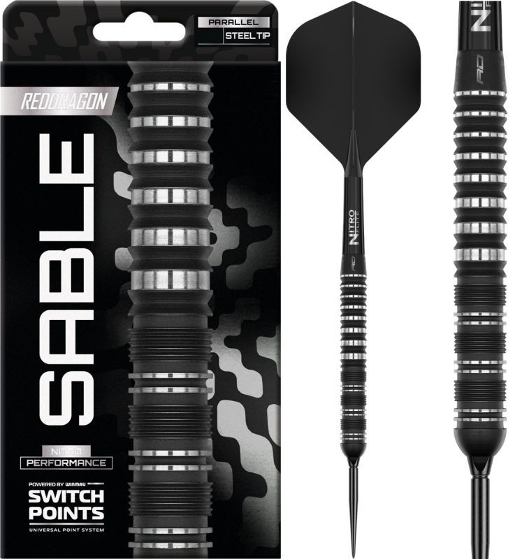 Reddragon Sable Parallel Switch Point 90% Steeldarts 21/22/23/24 Gramm Steeldarts