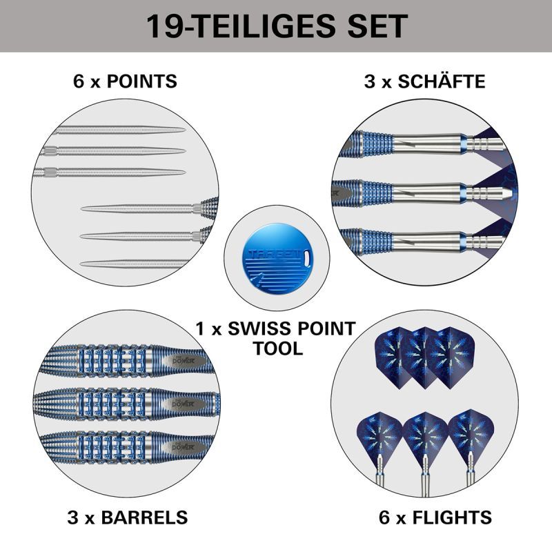 Target Phil Taylor Power Gx2 Swiss Point 95% Steeldarts 22/24/26 Gramm Steeldarts