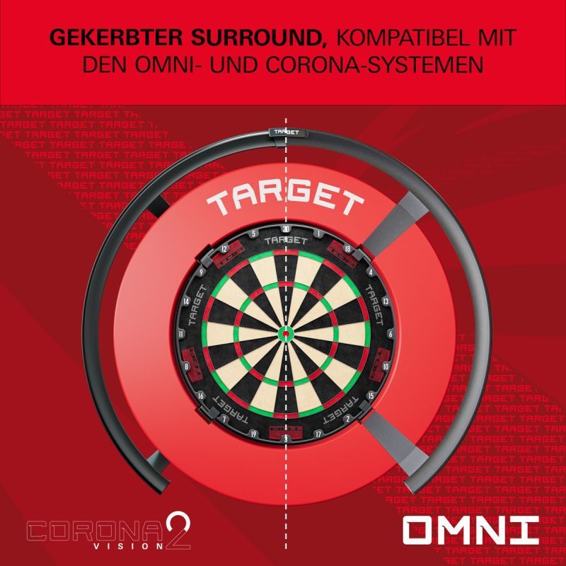 Target Notched Surround Catchring Black/Red/Grey Auffangring