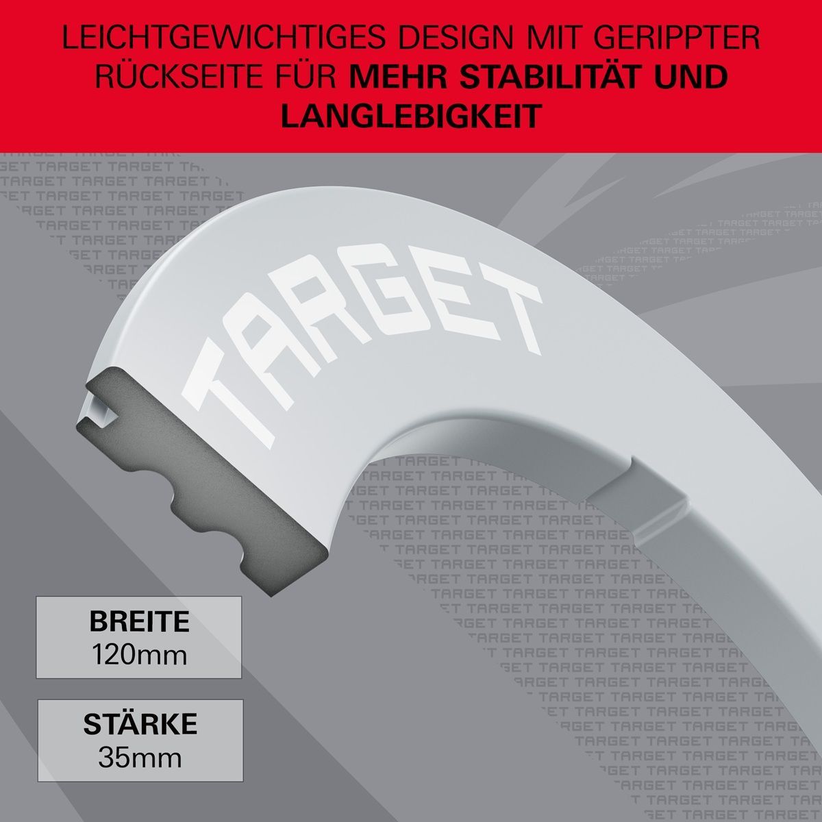 Target Notched Surround Catchring Black/Red/Grey Auffangring