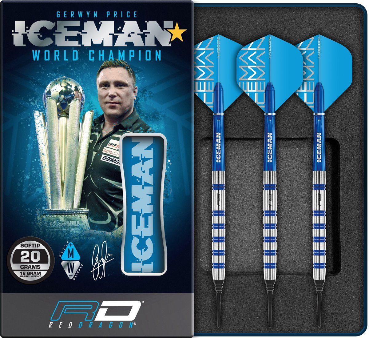 RedDragon Gerwyn "Iceman" Price Challenger Softdarts 20 Gramm Softdarts
