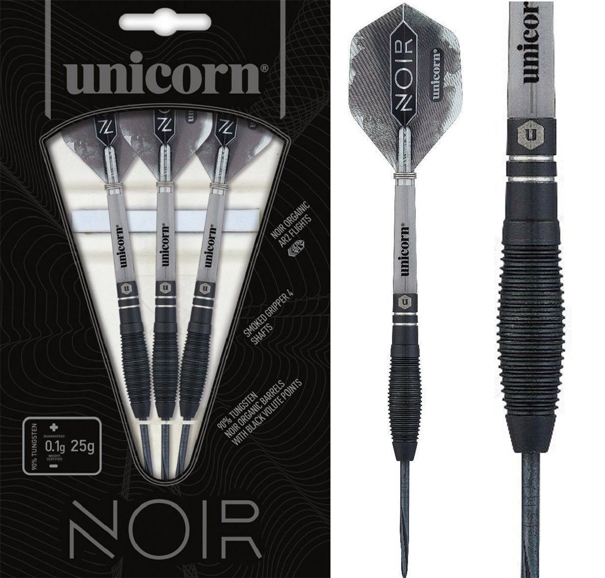 Unicorn Noir S1 90% Steeldarts 21/23/25 Gramm Steeldarts