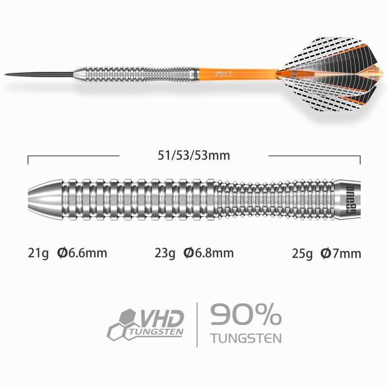 ONE80 Strike X SX02 90% Steeldarts 21/23/25 Gramm Steeldarts