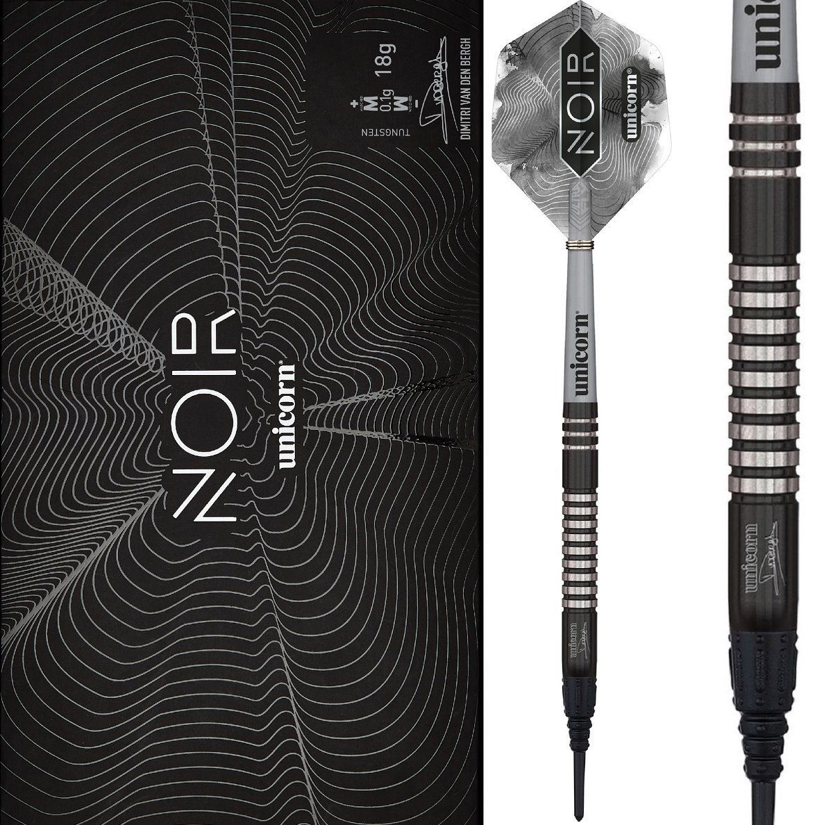 Unicorn Noir Dimitri van den Bergh 70% Softdart 18/20 Gram Softdarts